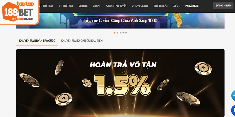 Khuyến mãi 188BET là những ưu đãi đặc biệt được thiết kế cho hội viên